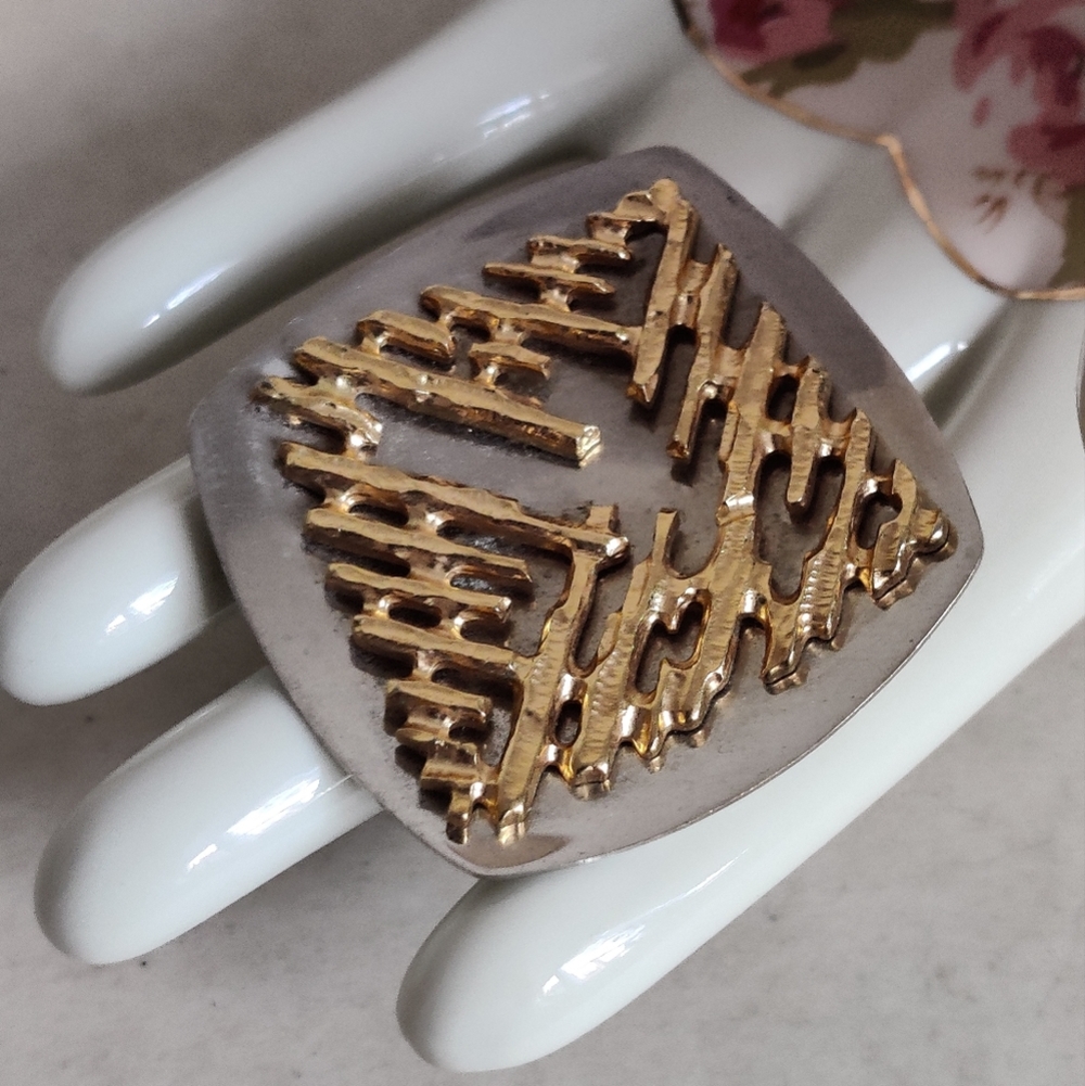 Vintage MCM Modernist Brutalist Brooch